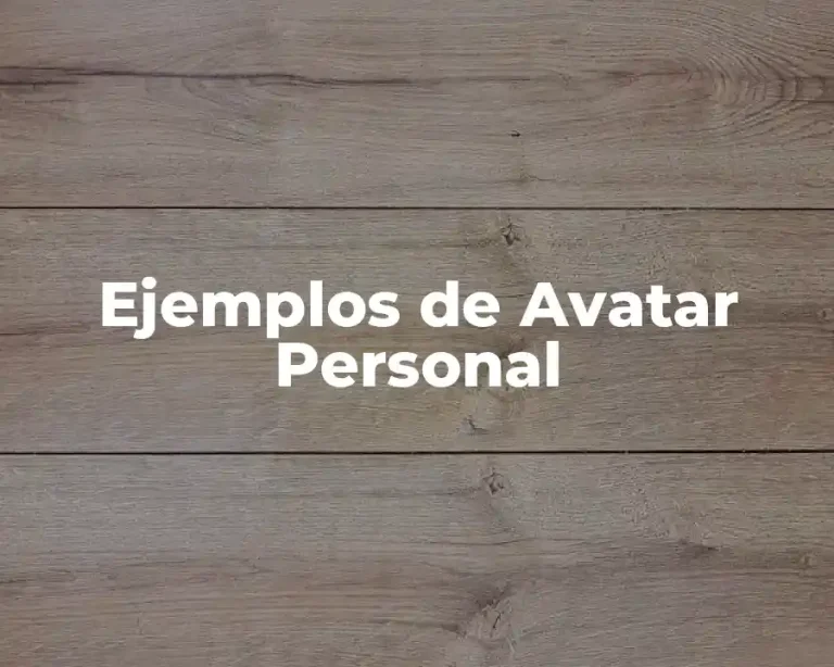 Ejemplos de Avatar Personal