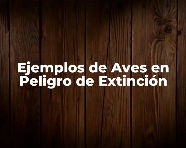 Ejemplos de Aves en Peligro de Extinción
