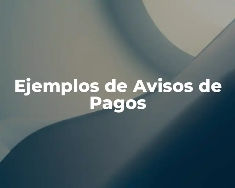 Ejemplos de Avisos de Pagos