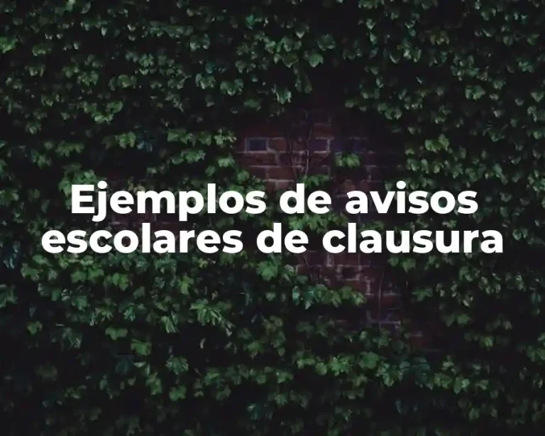 Ejemplos de avisos escolares de clausura