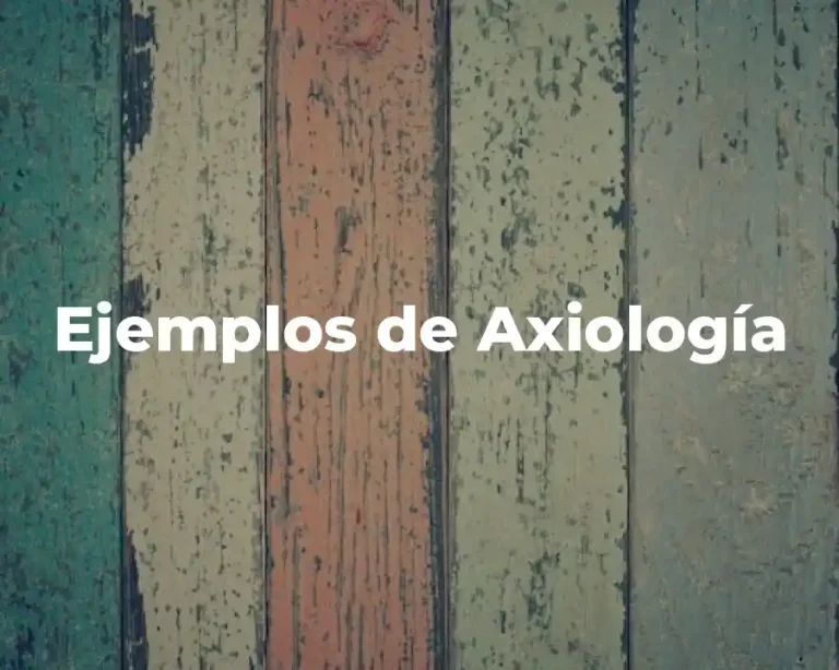 Ejemplos de Axiología