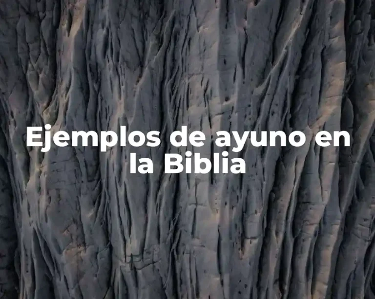 Ejemplos de ayuno en la Biblia
