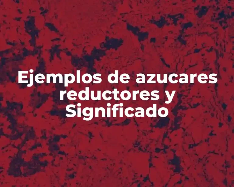 Ejemplos de azucares reductores y Significado