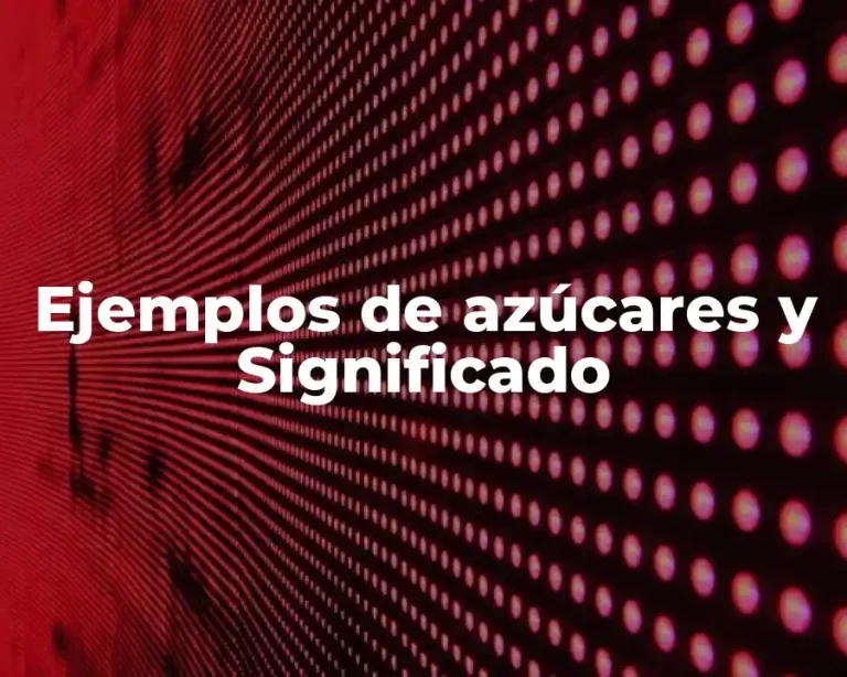 Ejemplos de azúcares y Significado