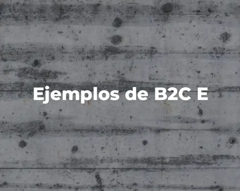 Ejemplos de B2C E