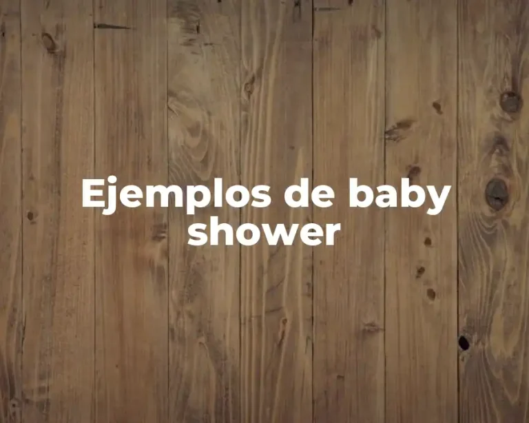 Ejemplos de baby shower