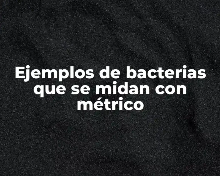 Ejemplos de bacterias que se midan con métrico