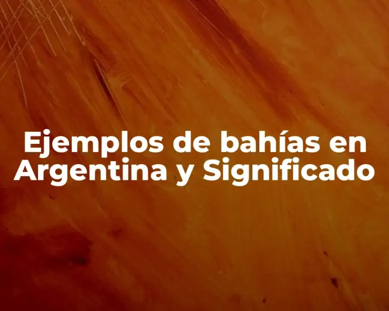 Ejemplos de bahías en Argentina y Significado