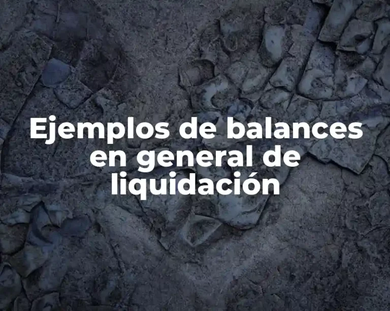 Ejemplos de balances en general de liquidación