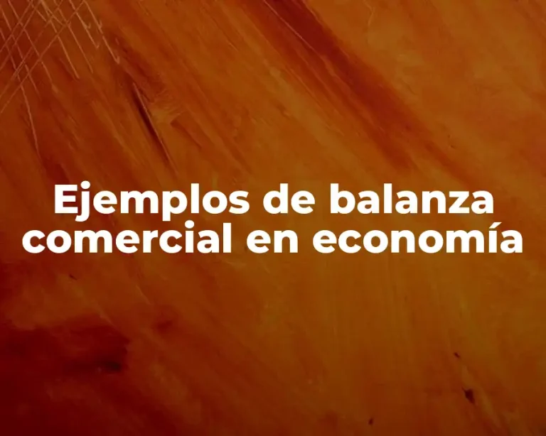 Ejemplos de balanza comercial en economía