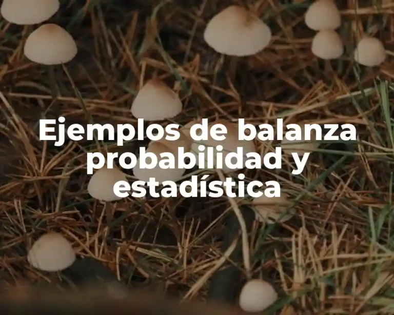 Ejemplos de balanza probabilidad y estadística