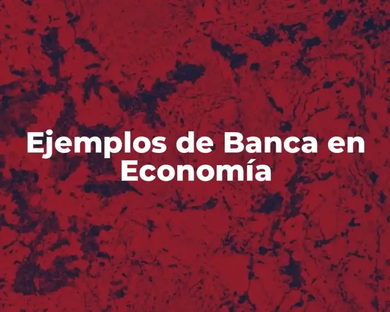 Ejemplos de Banca en Economía