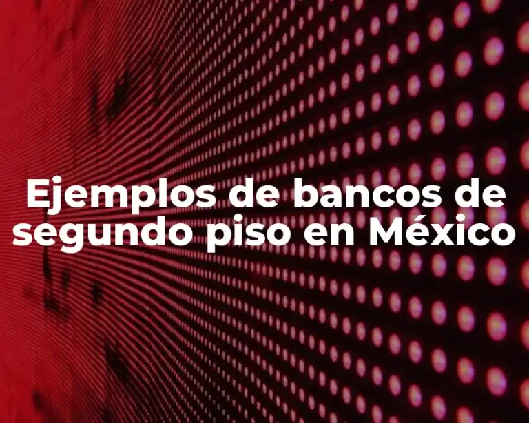 Ejemplos de bancos de segundo piso en México