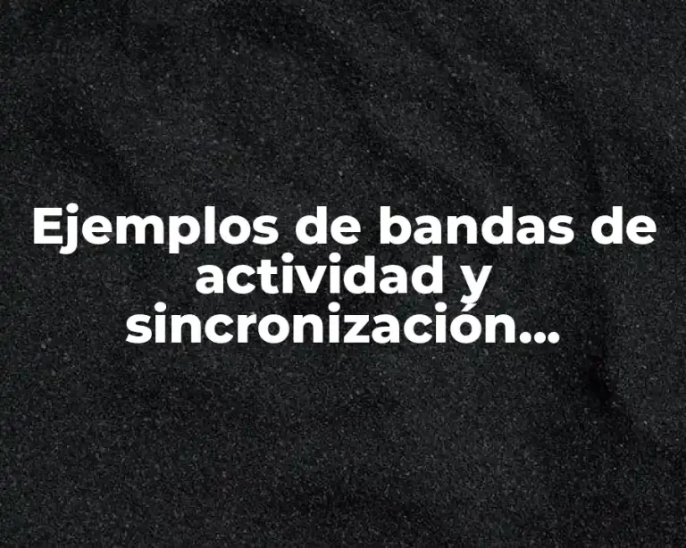 Ejemplos de bandas de actividad y sincronización interhemisférica