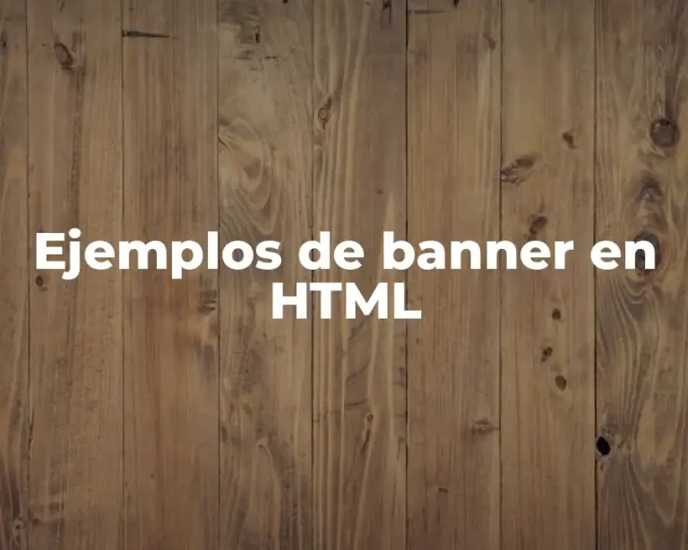 Ejemplos de banner en HTML