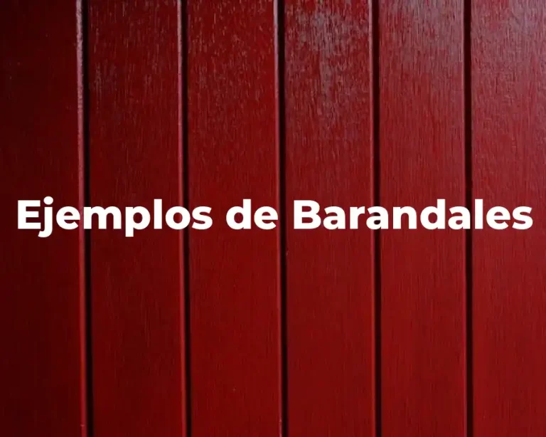 Ejemplos de Barandales