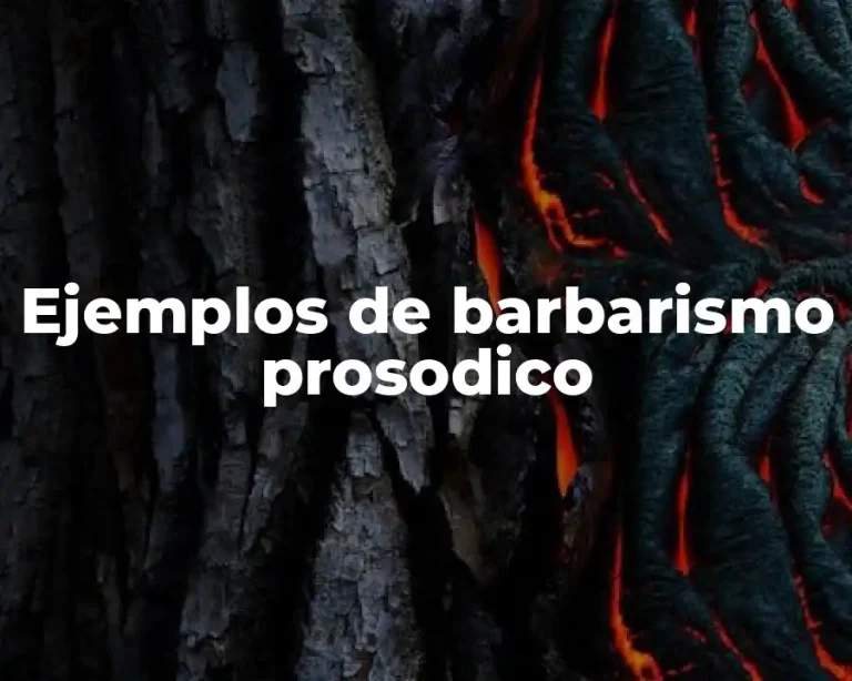 Ejemplos de barbarismo prosodico