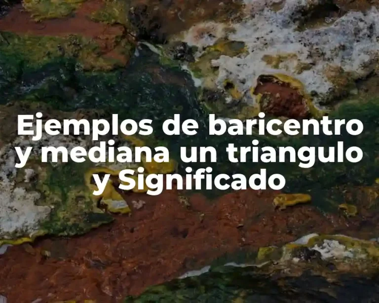 Ejemplos de baricentro y mediana un triangulo y Significado