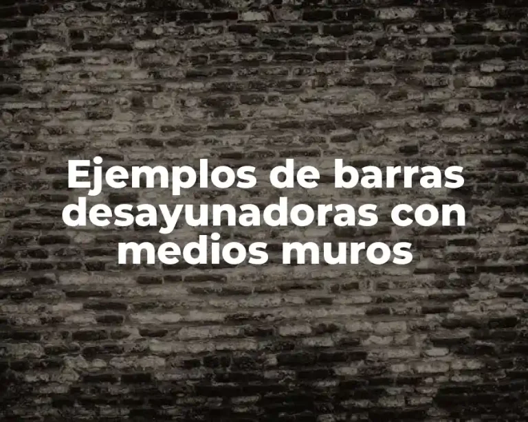 Ejemplos de barras desayunadoras con medios muros