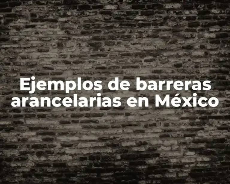 Ejemplos de barreras arancelarias en México
