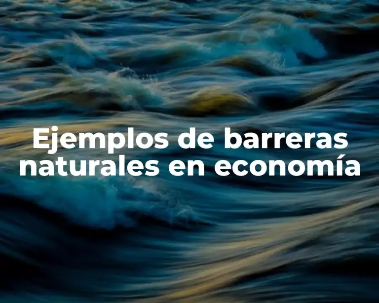 Ejemplos de barreras naturales en economía