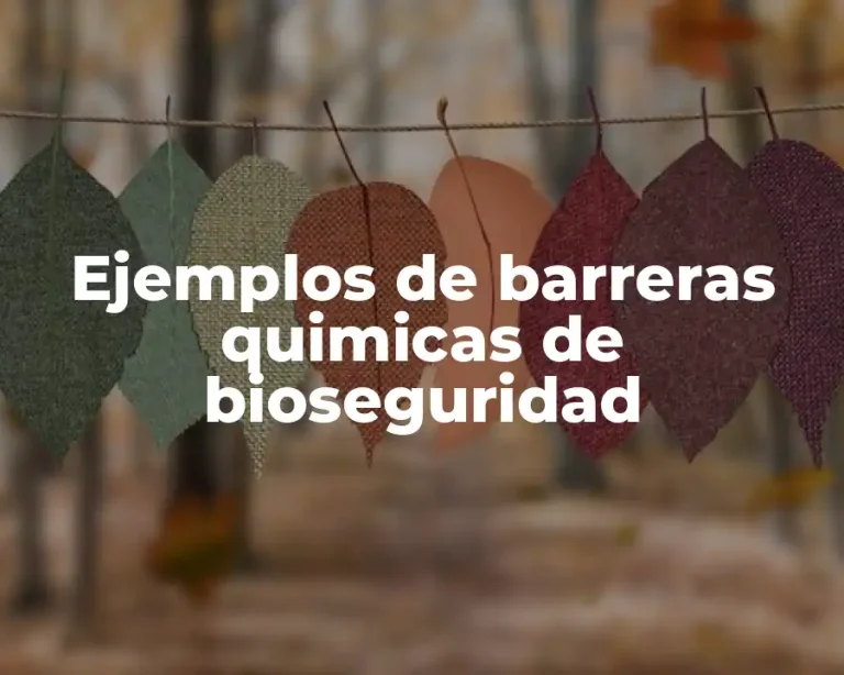 Ejemplos de barreras quimicas de bioseguridad