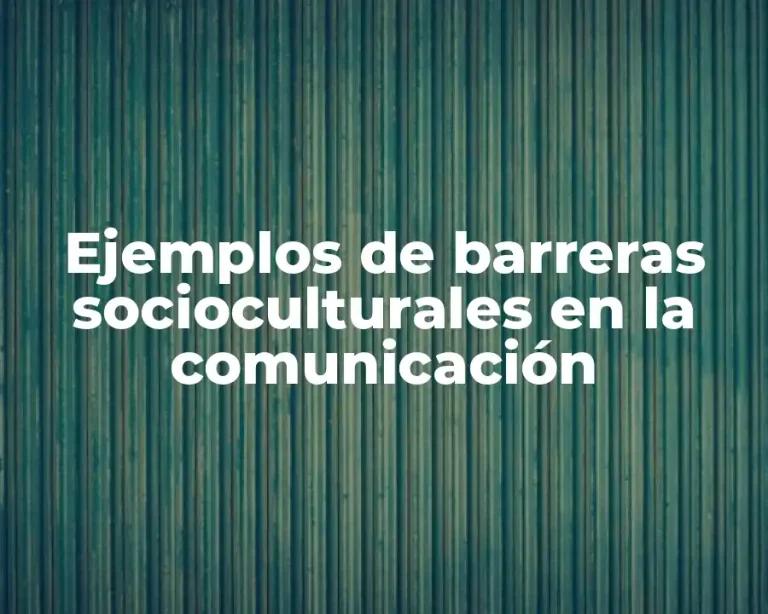 Ejemplos de barreras socioculturales en la comunicación
