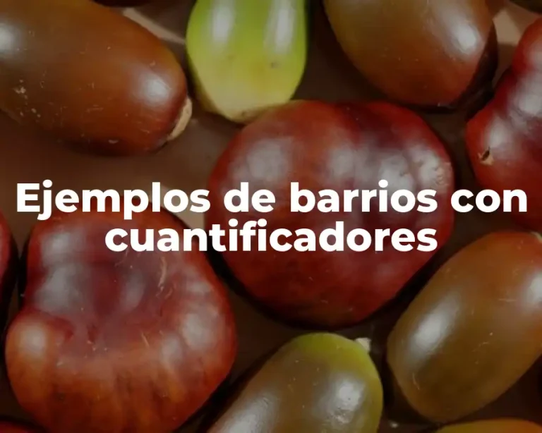 Ejemplos de barrios con cuantificadores