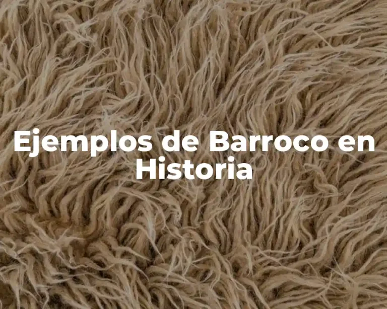 Ejemplos de Barroco en Historia