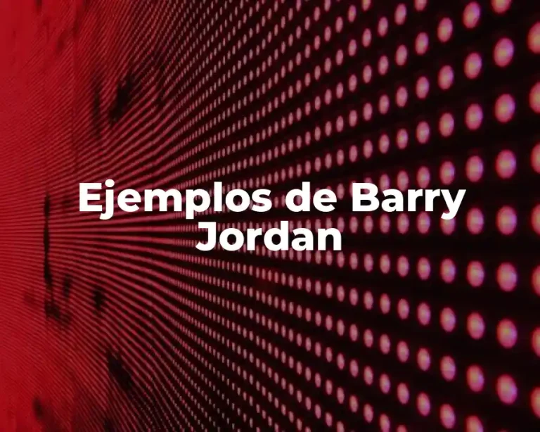 Ejemplos de Barry Jordan