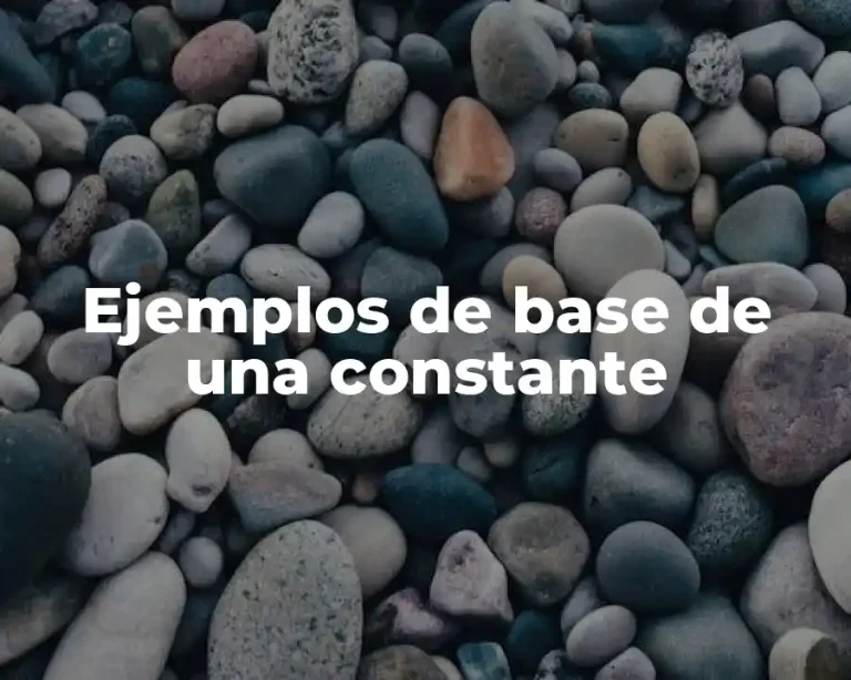 Ejemplos de base de una constante