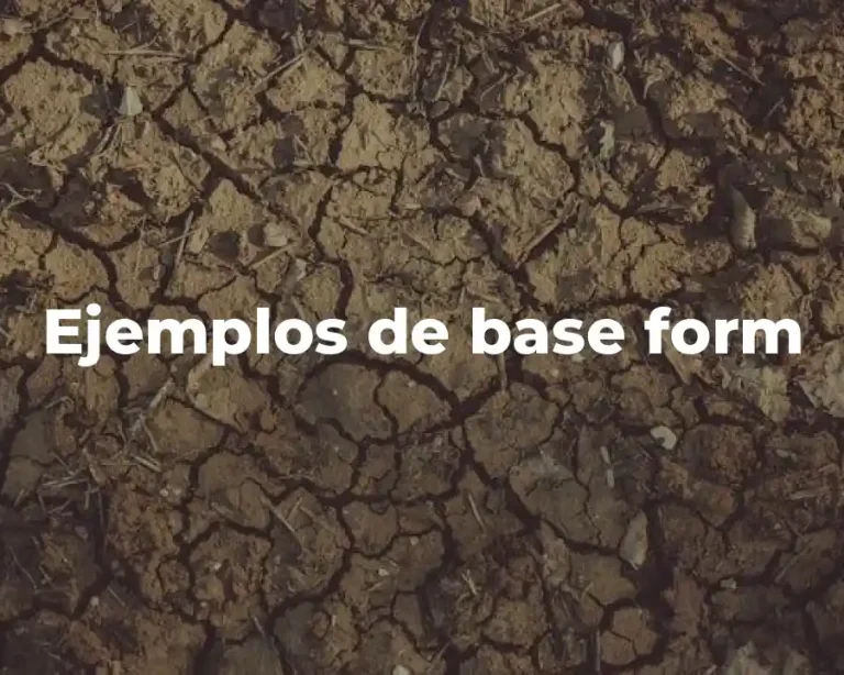 Ejemplos de base form