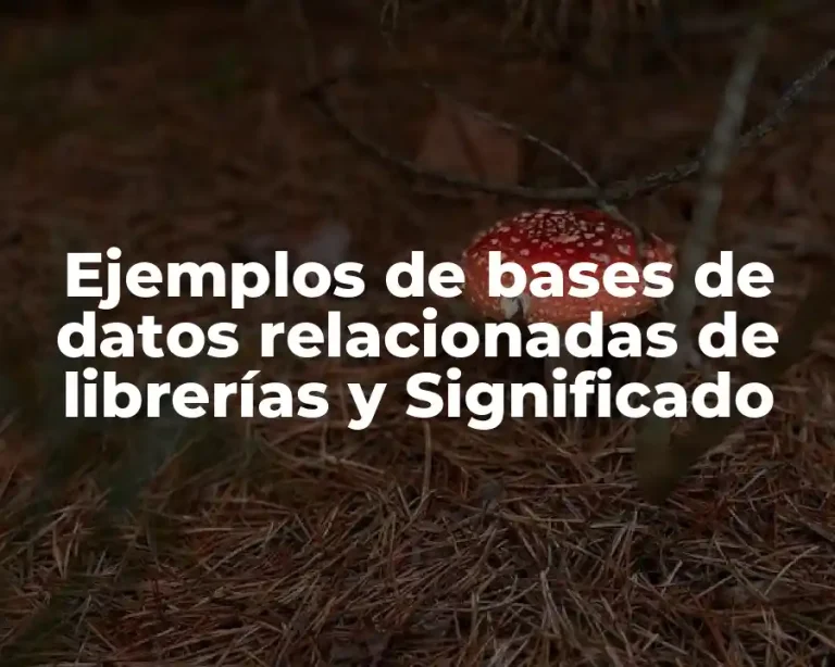Ejemplos de bases de datos relacionadas de librerías y Significado