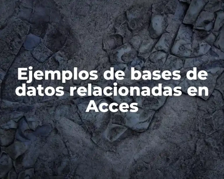Ejemplos de bases de datos relacionadas en Acces