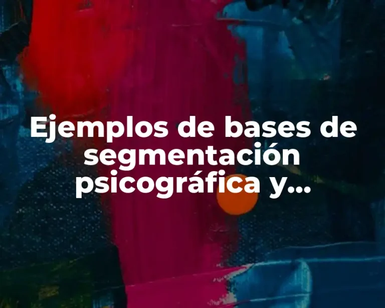 Ejemplos de bases de segmentación psicográfica y Significado