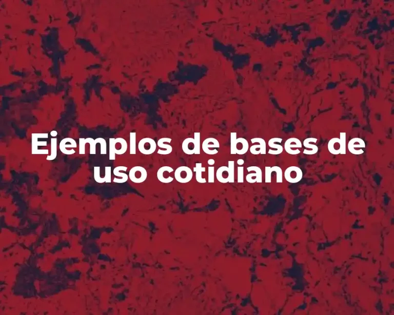 Ejemplos de bases de uso cotidiano