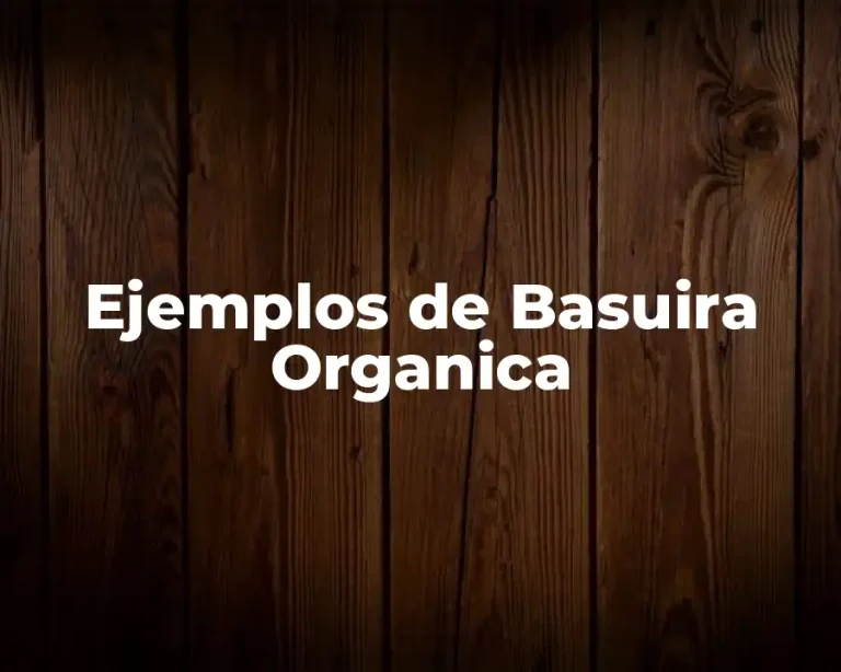 Ejemplos de Basuira Organica
