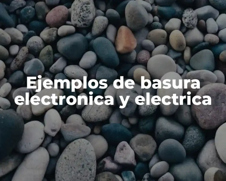Ejemplos de basura electronica y electrica