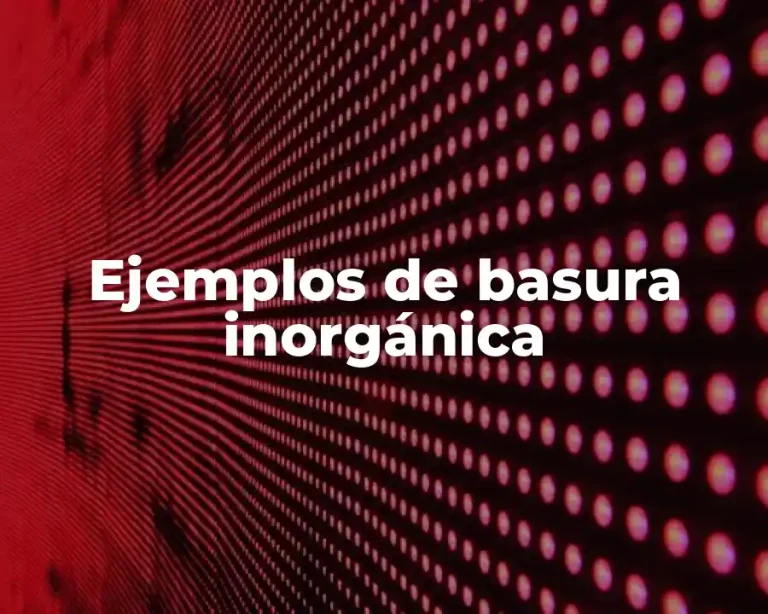 Ejemplos de basura inorgánica