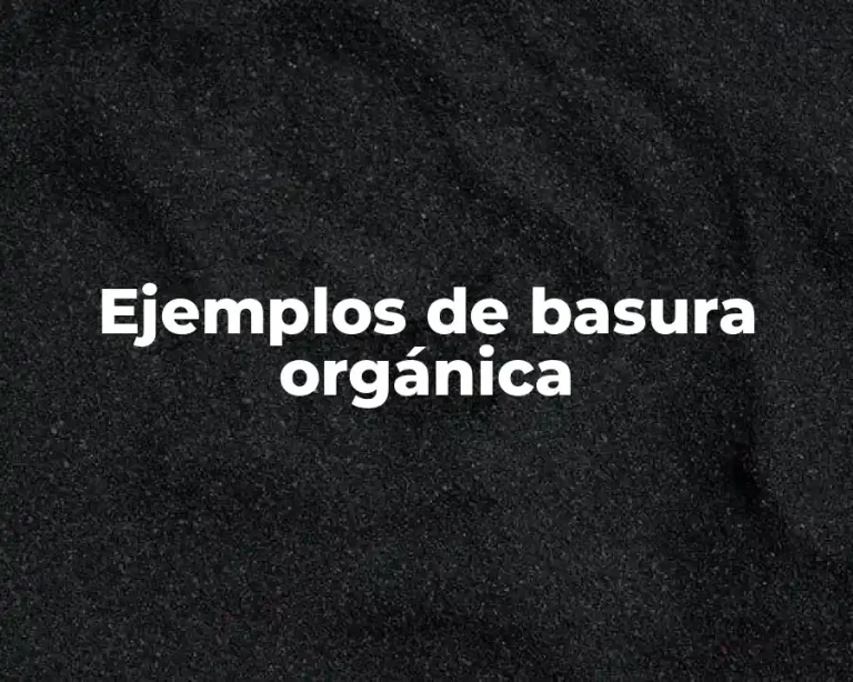 Ejemplos de basura orgánica