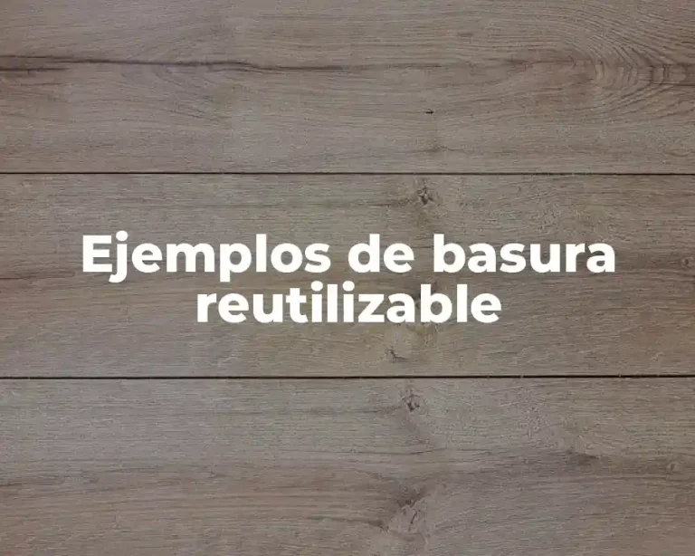 Ejemplos de basura reutilizable