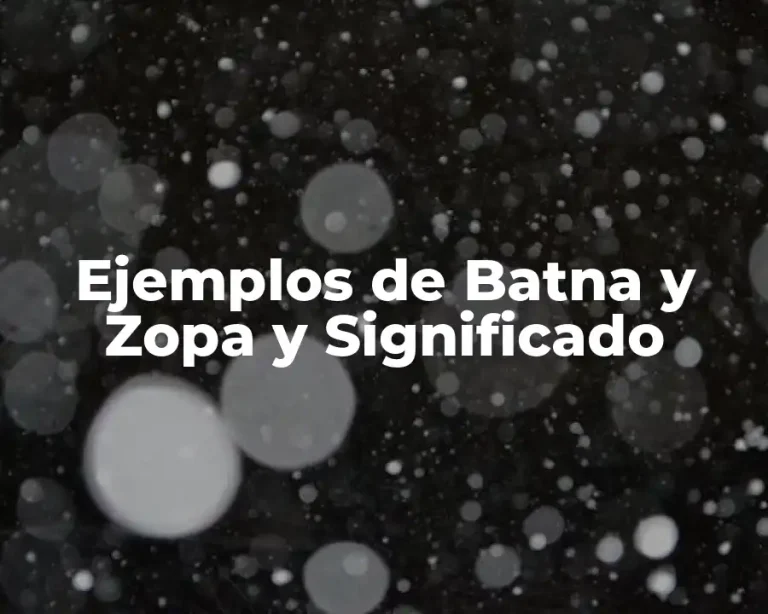 Ejemplos de Batna y Zopa y Significado