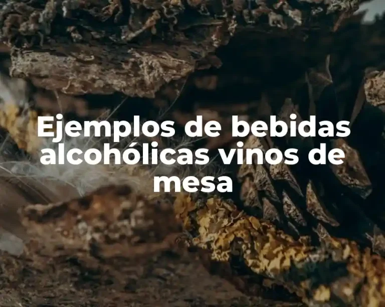 Ejemplos de bebidas alcohólicas vinos de mesa