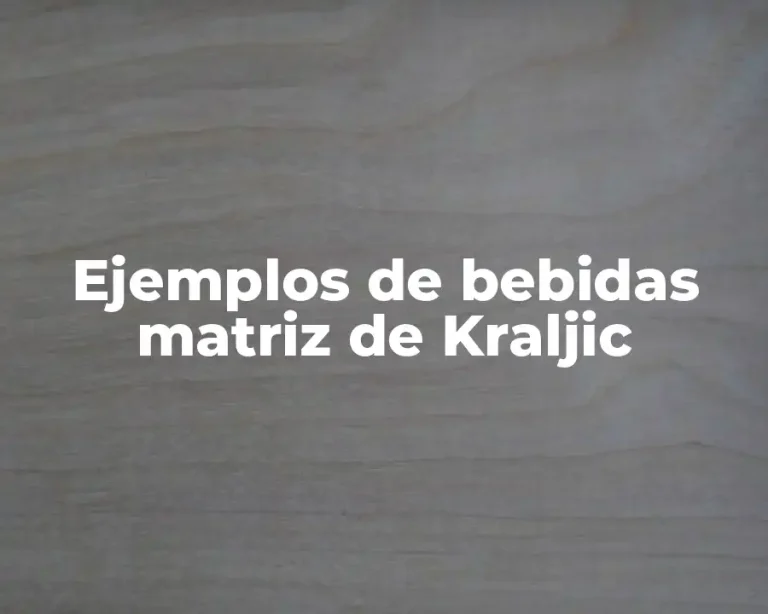 Ejemplos de bebidas matriz de Kraljic
