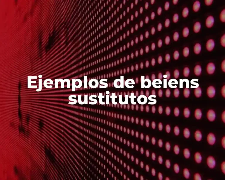 Ejemplos de beiens sustitutos