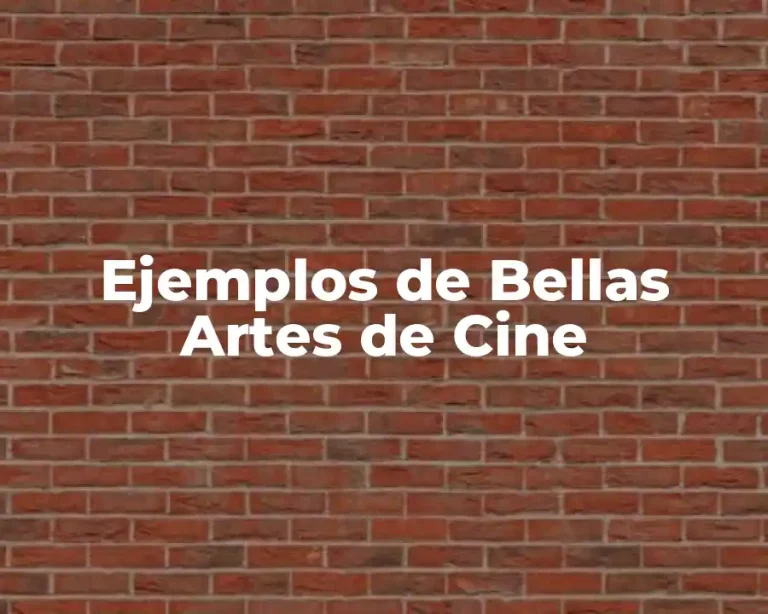 Ejemplos de Bellas Artes de Cine