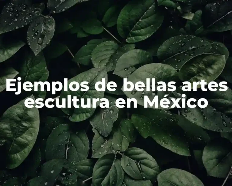 Ejemplos de bellas artes escultura en México