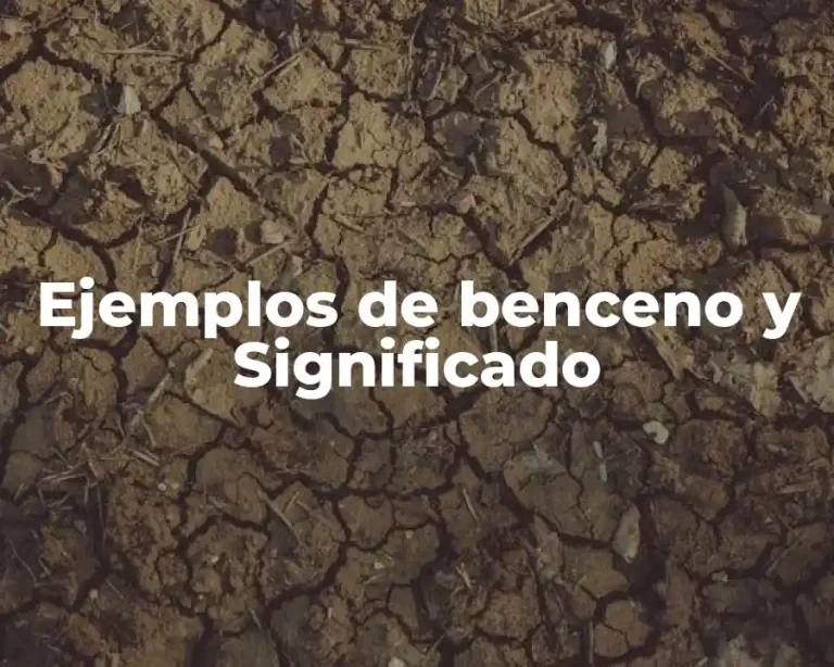 Ejemplos de benceno y Significado