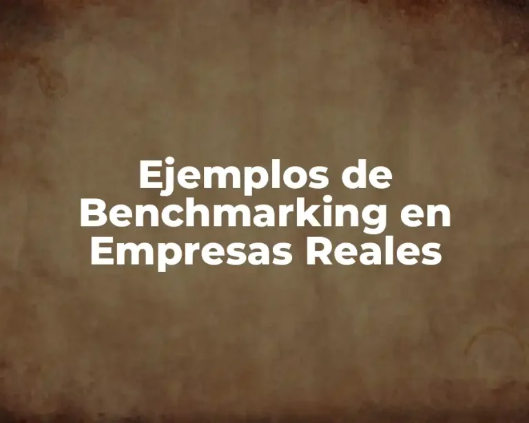 Ejemplos de Benchmarking en Empresas Reales