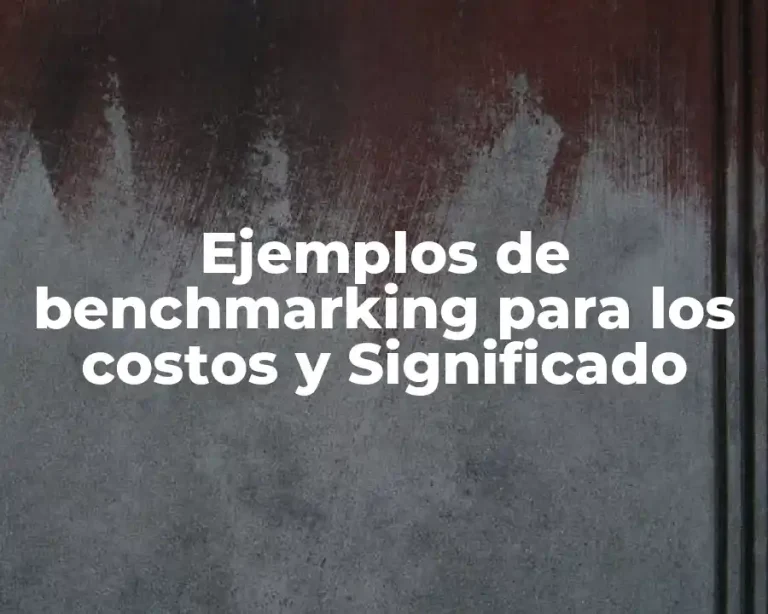 Ejemplos de benchmarking para los costos y Significado